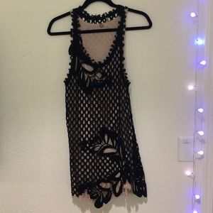 Free People Crochet Mini Dress